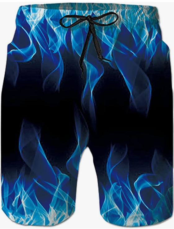 Men's Swim Trunks Quick Dry Board Shorts Cool Mesh Lining Bathing Suits with Drawstring Pockets
