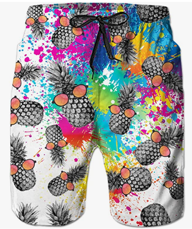 Men's Swim Trunks Quick Dry Board Shorts Cool Mesh Lining Bathing Suits with Drawstring Pockets