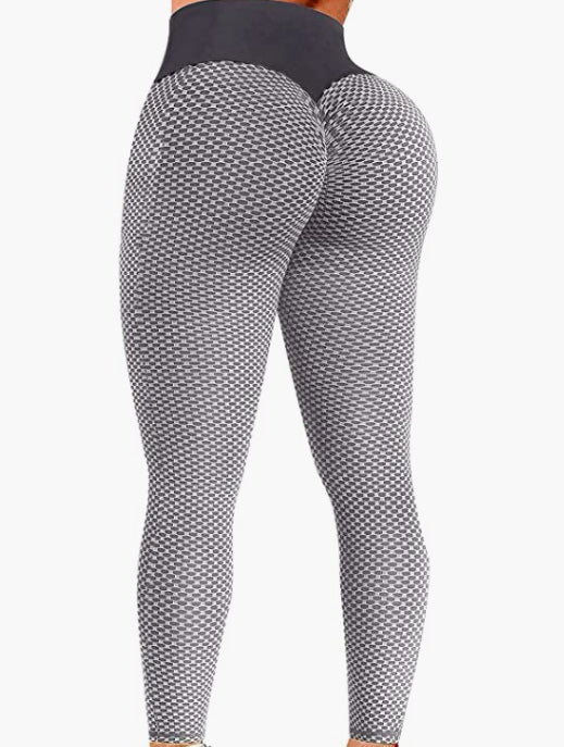 Women's High Waist Yoga Pants Ruched Butt Lift Leggings Textured Scrunch Booty Tights