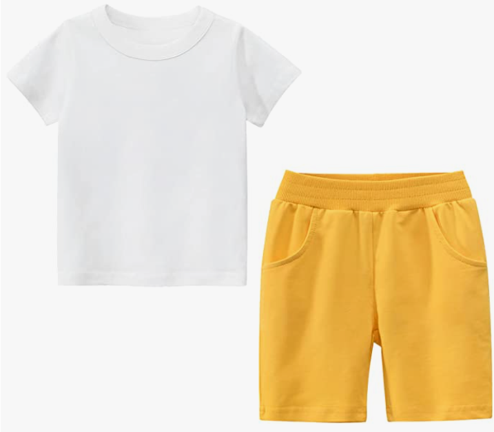 Boys T-Shirt and Shorts Set Short Sleeves Outfit 2-Pieces Summer Clothes