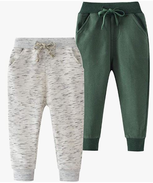Boys Cotton Jogging Pants, Pull-On Cartoon